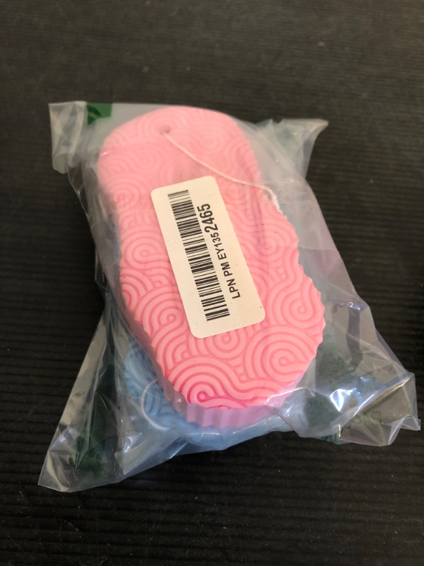 Photo 1 of Magic Exfoliating Bath Sponge (2 pcs), 3D Super Soft Exfoliating Bath Sponge, Skin Friendly and Reusable for Adults Children and Pregnant Women Alternative to exfoliating Gloves. (Blue + Pink)