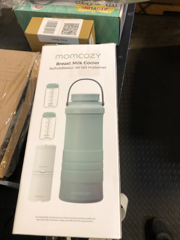 Photo 1 of Momcozy 22oz Portable Breast Milk Cooler for Outdoor, Life Saver with 360° Total Cooling for 24 Hours, Larger Capacity Travel Breastmilk Chiller with 2pcs Baby Bottles for Breastmilk Storage, Green