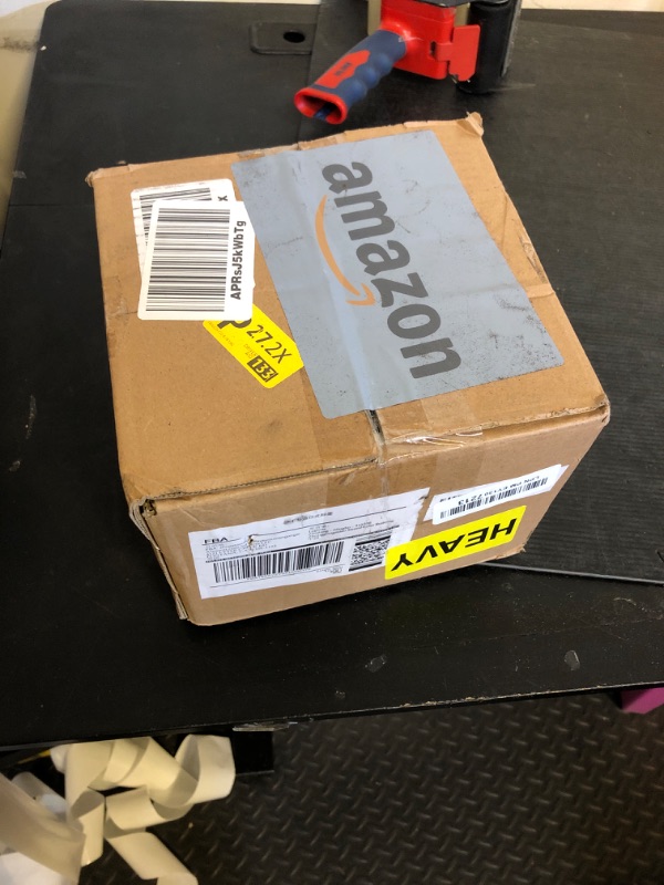 Photo 1 of Legines Pallet Jack/Truck Steering Wheels Set with Axle, Fasteners and Protective Caps (2 pcs) 7" x 2" with Bearings ID 20mm Poly Tread With Tools ?Red?