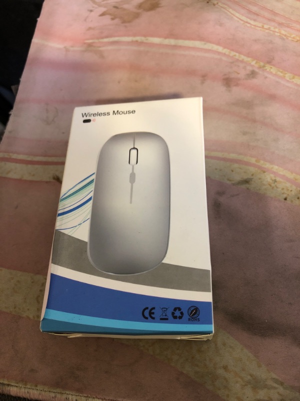 Photo 1 of WREANU Wireless Bluetooth Mouse Rechargeable Laptop Mice with LED Lights Silent Slim Use(BT5.2 and 2.4G Portable USB Receiver)Dual Mode Computer Mouse for Laptop/iPad/Tablet/Apple/PC/Mac(Black Pearl)