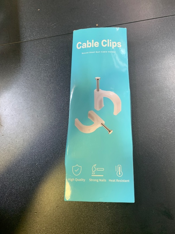 Photo 1 of Abnii Cable Clips, 400 Pcs, 4mm 6mm 8mm 10mm, Wire Wall Clips with Steel Nails, Ethernet Cable Clips, Cable Tacks Coax Cable Clips, RG6 RG59 CAT6 RJ45 Cable Cord Clips, White…