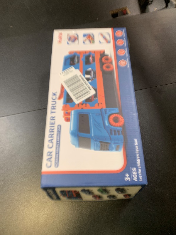 Photo 1 of iHaHa Toddler Toys for 3 4 5 6 Years Old Boys, Die-Cast Transport Truck Car Toys 61-Inch Race Track for Boys Kids, Toddler Car Toys Track Set for Kids Boys Girls
