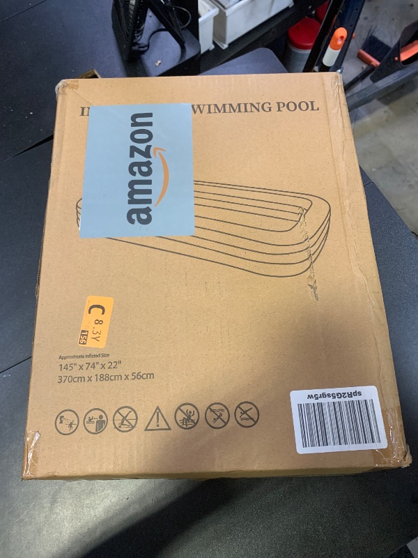Photo 1 of Extra Large Inflatable Pool for Adults?Lylting 145"x74"x22" Big Thickened Blow Up Swimming Pool with Repair Patch, Oversized Family Inflatable Pools for Backyard Lawn Indoor Outdoor