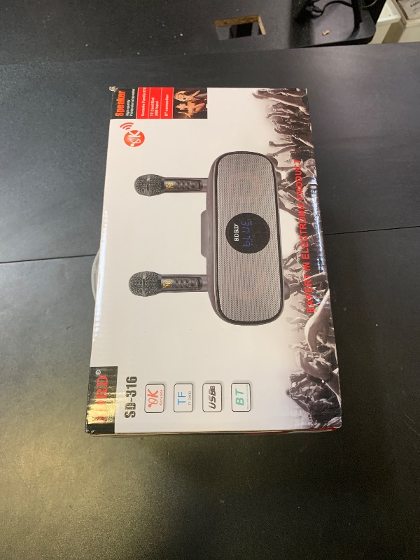 Photo 1 of Karaoke Machine for Adults and Kids,Portable Bluetooth Karaoke Machine with Mobile Phone Holder, PA Speaker System with 2 Wireless Bluetooth Microphone Best Birthday Gift for Boys and Girls