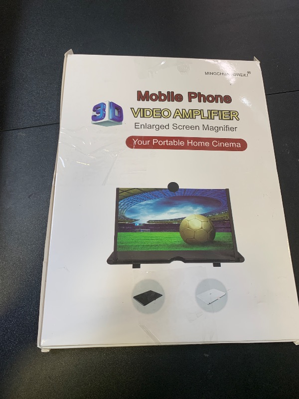 Photo 1 of 16 inch Screen Magnifier for Cell Phone 3D Magnifier Screen Enlarger for Movies,Videos,Reading,Gaming-Screen Amplifie with Foldable Phone Stand Holder. Compatible with All Smartphones-White