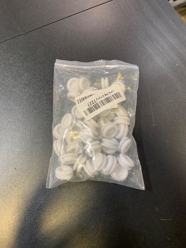 Photo 1 of Litoexpe 40pcs Rubber Grommets, 5/8" Drill Hole, 35/64" ID, Double-Sided Rubber Plug Hole, Automotive Firewall Grommet for Wire Cable Protection (White)