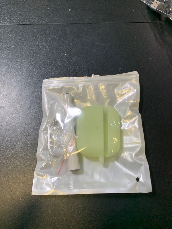 Photo 1 of Woyinger for AirPods Pro Case Cover with Cleaner Kit,Soft Silicone Case for Apple AirPod Pro 1st/2nd Generation,AirPods Pro/Pro 2 Case Accessories with Keychain-Glow Green