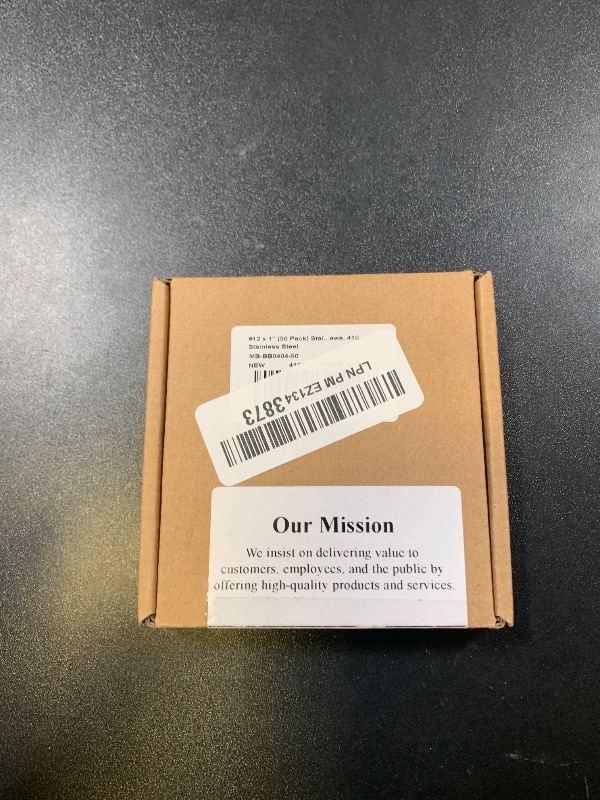 Photo 1 of #12 x 1 Phillips Flat Head Sheet Metal Screws, Stainless Steel 410 Self Drilling Screws for Metal, Countersunk Head, Phillips Drive, Self Tapping, 50 Pack