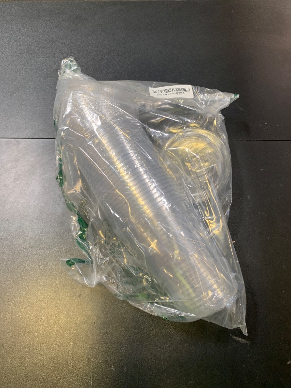 Photo 1 of 16 oz Clear Plastic Cups with Strawless-Sip-Lids, 25 Sets Disposable Cup Plastic Iced Coffee Cups, To Go Cup with Sip Through Lids for Smoothie, Milkshake, Cold Drinks for Party, Wedding, Event