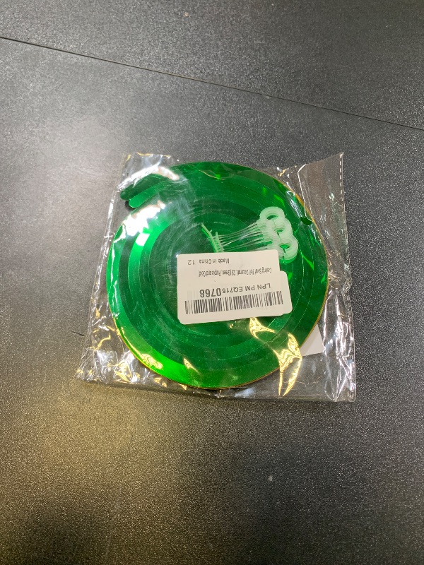 Photo 1 of Ceiling Swirl Foil Decorations Hanging Plastic Streamer Themed Swirl Party Decoration, Pack of 28 (Green, Purple and Gold)
