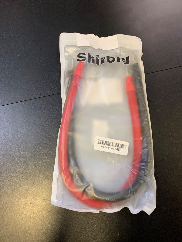 Photo 1 of Shirbly 2/0 AWG Flexible Battery Cable with 5/16" Terminals - OFC Pure Copper Inverter & Welding Wire for Automotive Solar RV Motorcycle (Red + Black 2FT Pair)