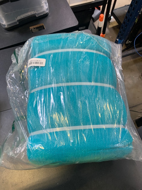 Photo 1 of 16'x20' Sun Shade Sail Curved Commercial Outdoor Shade Cover Turquoise Rectangle Heavy Duty Permeable 185GSM UV Block Sunshade for Backyard Yard Deck Patio Garden Outdoor Activities and Facility