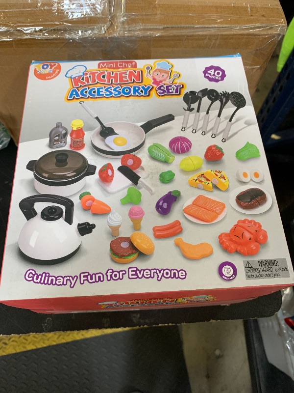 Photo 1 of STEAM Life Play Kitchen Accessories Toy Play Food 3 4 Year Old Girls Gifts - Toddler Kitchen Set for Kids Pots and Pans Kids Kitchen Playset Fake Play Kitchen Toys for Toddlers Gifts for Girls Boys