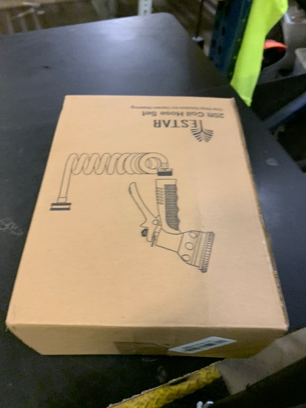 Photo 1 of Coil Hose 25FT EVA Coil Garden Hose With 3/4'' Brass Connector Coiled Water Hose Lightweight And No Kink Includes 7 Patterns Spray Nozzle For Outdoors Lawn Watering Car Washing