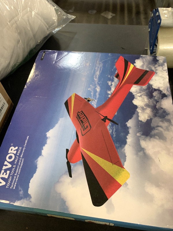 Photo 1 of VEVOR RC Airplane, 2.4GHz 2 Channel Remote Control Aircraft with 6-Axis Gyro Stabilizer, Ready to Fly Aircraft Toy with 2 Batteries, RC Sailplane for Kids, Beginners, Red