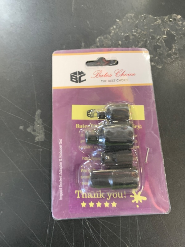Photo 1 of Bates- Impact Socket Adapter and Reducer Set, 4-pcs, Impact Sockets Adapter Sets, Impact Adapter, Socket Adapter Set, 1/2 to 3/8 Socket Adapter, 3/8 to 1/2 Socket Adapter, 3/8 to 1/4 Socket Adapter