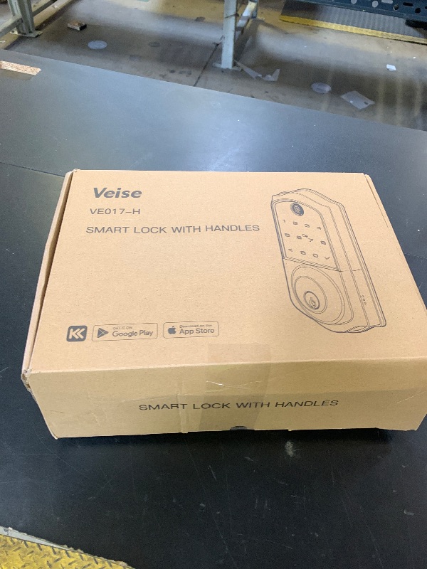 Photo 1 of Veise VE017-H Fingerprint Smart Front Door Lock Set, App Control, Keyless Entry Deadbolt with Handle, Smart Deadbolt, Emergency Power Port, Touchscreen Keypad, Auto Lock, Easy Install, Satin Nickel