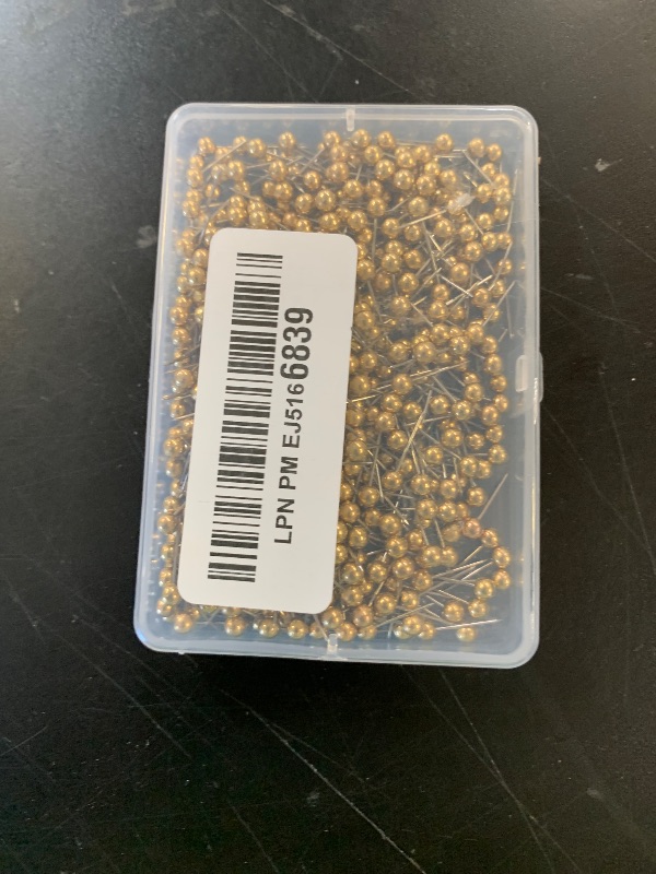 Photo 1 of 500 Pack Map Push Pins Map Tacks Small Size (Gold, 1/8 Inch)