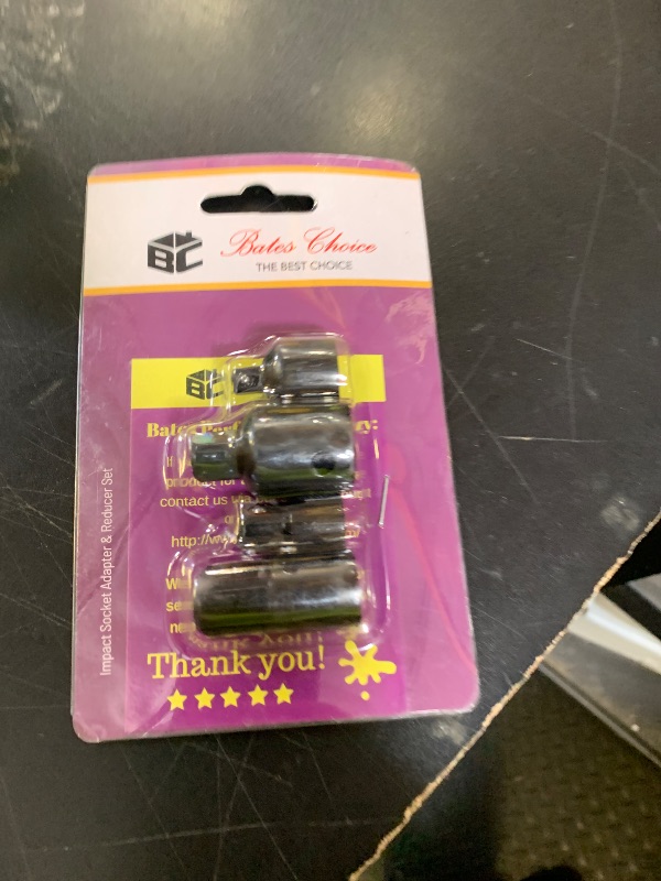 Photo 1 of Bates- Impact Socket Adapter and Reducer Set, 4-pcs, Impact Sockets Adapter Sets, Impact Adapter, Socket Adapter Set, 1/2 to 3/8 Socket Adapter, 3/8 to 1/2 Socket Adapter, 3/8 to 1/4 Socket Adapter
