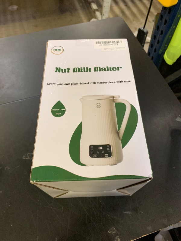 Photo 1 of BUAIAHUG Nut Milk Maker Machine 20oz – Upgraded 10-Blade Almond, Soy & Oat Milk Maker, Plant-Based Dairy-Free Beverage Maker with Auto-Clean, Timer, Keep Warm, Boil & Cold Drink Functions – White