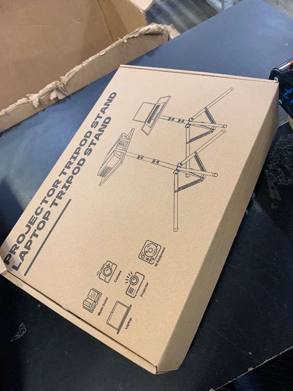 Photo 1 of REHOSEUP Projector Stand, 33LB Load Bearing & 22-55" Height Adjustable, for Projector/Laptop/DJ Gear, Outdoor/Office/Studio - Stable Base (Black)