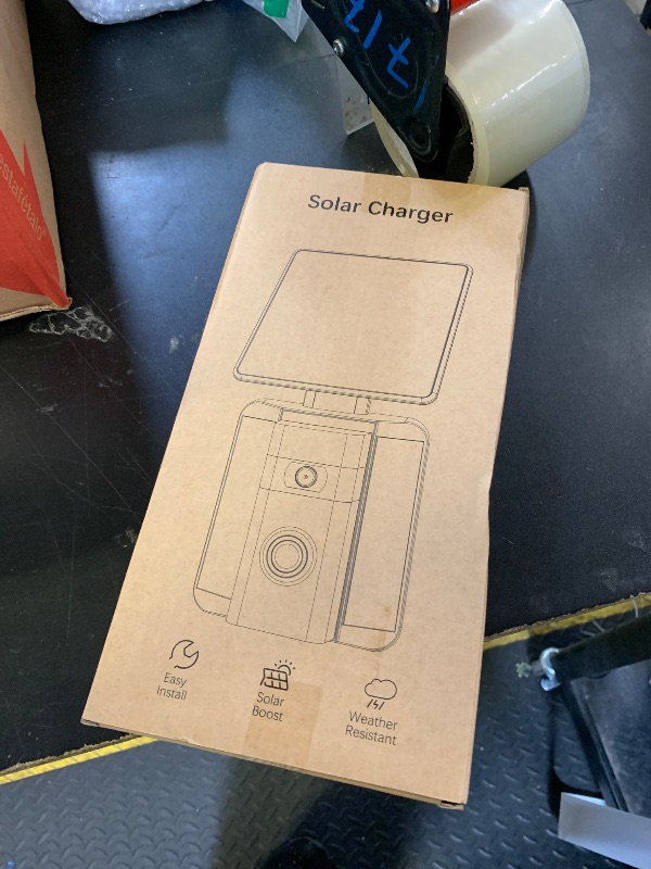 Photo 1 of QIBOX Solar Charger Compatible with Ring Video Doorbell (2020 Release), 2.9W Waterproof Continuously Solar Panel, Only for Micro USB Port Adjustable Panel