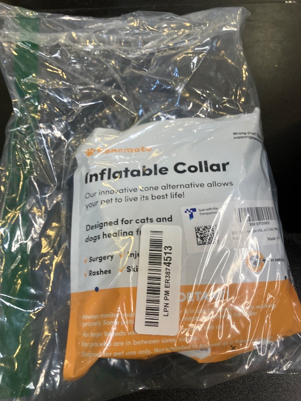 Photo 1 of BENCMATE Inflatable Dog Cone Collar Alternative, Soft Dog Cone for Small Medium Large Dogs and Cats, Neck Recovery ECollar Donut Collar After Surgery (Medium, Blue)