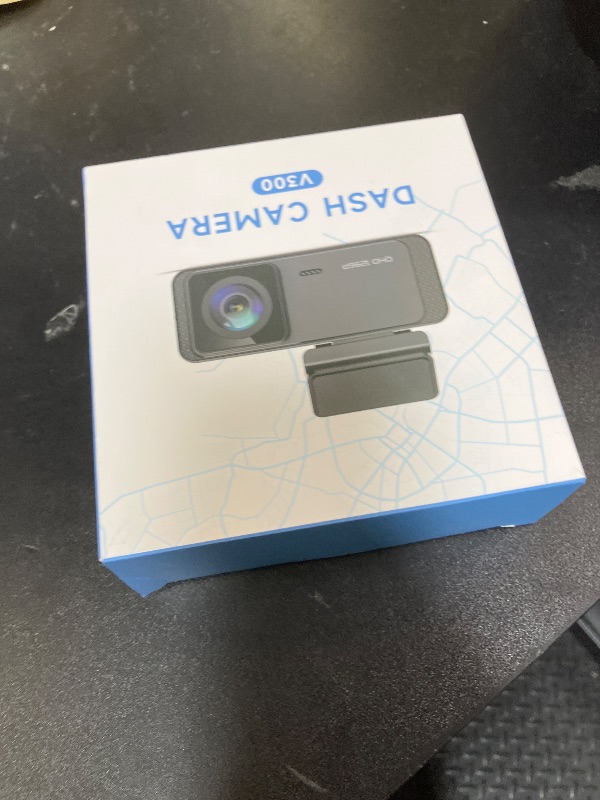 Photo 1 of Dash Cam 1296P Front Dashcam, V300 WiFi Dash Camera for Cars with App, Night Vision, Mini Hidden Single Car Camera, Loop Recording, 24H Parking Mode, Support 256GB Max, Black