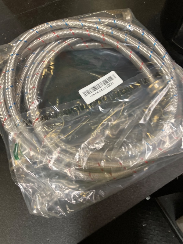 Photo 1 of Cenipar Washing Machine Hoses 6FT straight Stainless Steel Burst Proof 2 Pack - Hot and Cold Water Supply Hoses Fit for ALL Washing Machine
