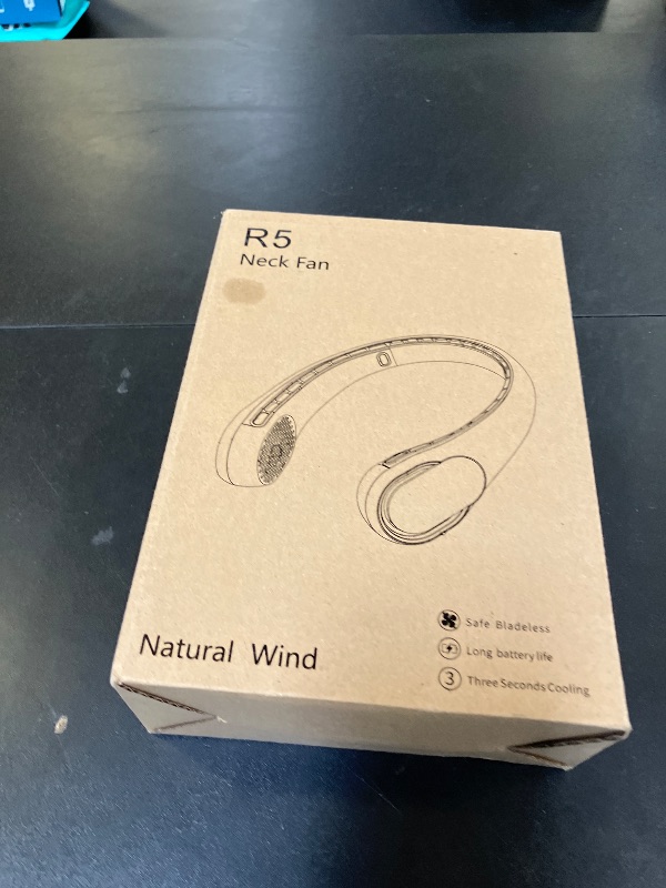 Photo 1 of FrSara Neck Fan, Portable Personal Fan Strong Wind, 5200mAh, Air Volume,360° Cooling, No Hair Twisting, Air Volume On 2 Sides, Non-Slip, Quick Charge, Long Use Time, Gift for Dad, Father, Women