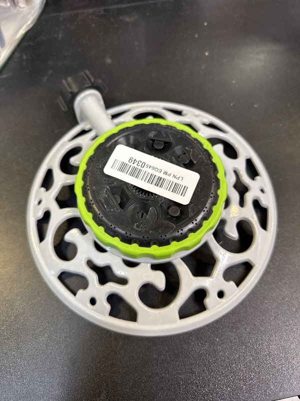Photo 1 of Hourleey Adjustable Turret Metal Sprinkler, 8 Mode Fixed Lawn Sprinkler for Yard with Hose Quick Connect Product Adapter for Garden Watering Irrigation