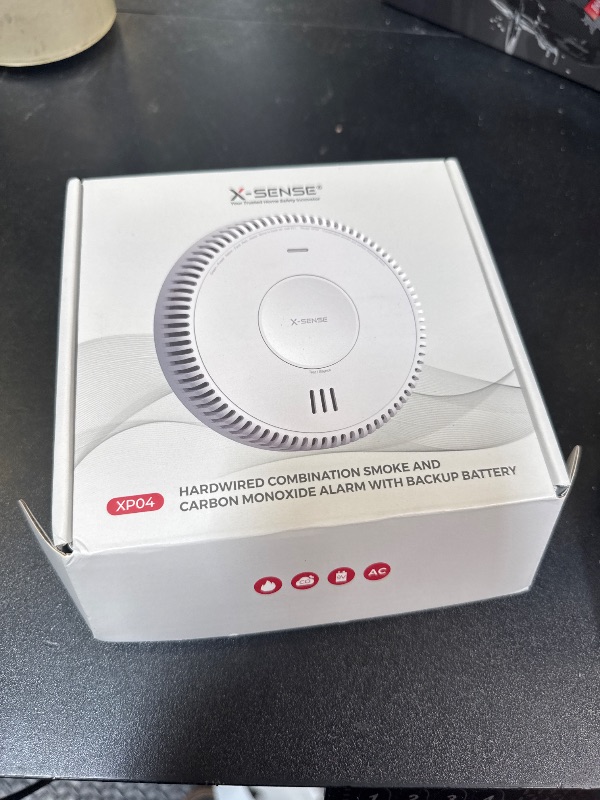 Photo 1 of X-Sense Hardwired Combination Smoke and Carbon Monoxide Detector, Hardwired Interconnected Smoke and CO Detector Alarm with Replaceable Battery Backup, XP04, 1-Pack