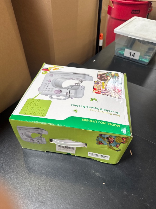 Photo 1 of Sewing Machine for Beginners with 12 Built-in Stitches, Mini Sewing Machine with Foot Pedal, High-Low Speeds, Portable and Sewing Enthusiasts (505)