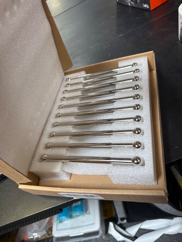 Photo 1 of khtumeware 10 Pack 6 Inch Hole Center Polished Nickel Cabinet Pulls Heavy Duty Solid Cabinet Handles cabinets Dressers Kitchens Handles Bathroom cabinets
