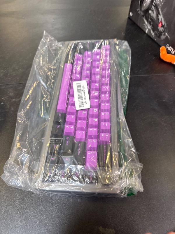 Photo 1 of EPOMAKER EK68 65% Wireless Gaming Keyboard, Hot Swappable Gasket Mechanical Keyboard with Metal Knob, Bluetooth 5.0/2.4Ghz Wireless/USB-C Wired Custom Keyboard (Black Purple, Flamingo Switch)