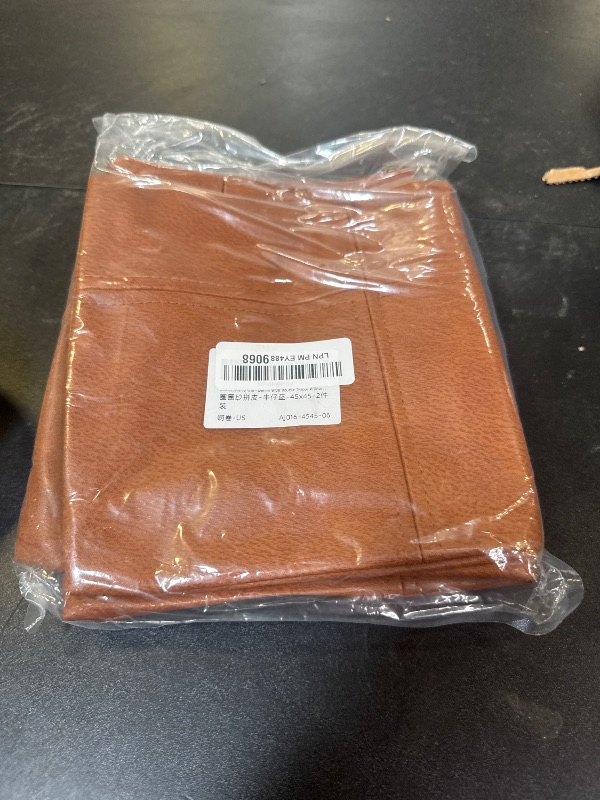 Photo 1 of SINYASAN 18"x18" Denim Brown Pillow Covers