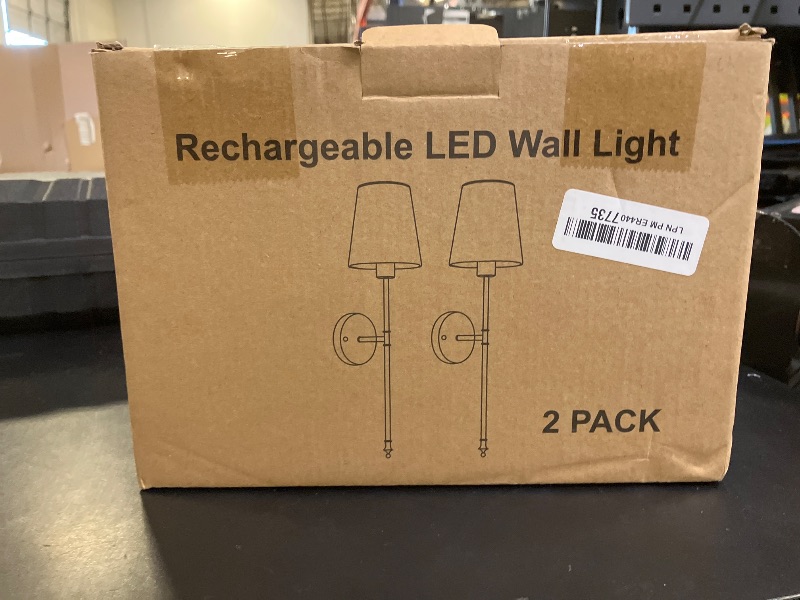 Photo 1 of Brightown Battery Operated Wall Sconces Set of 2, Cordless Wall Lights with Rechargeable Bulbs and Remote, 12 Lighting Colors and Dimmable, Battery Powered Wall Lights for Bedroom Living Room, Gold