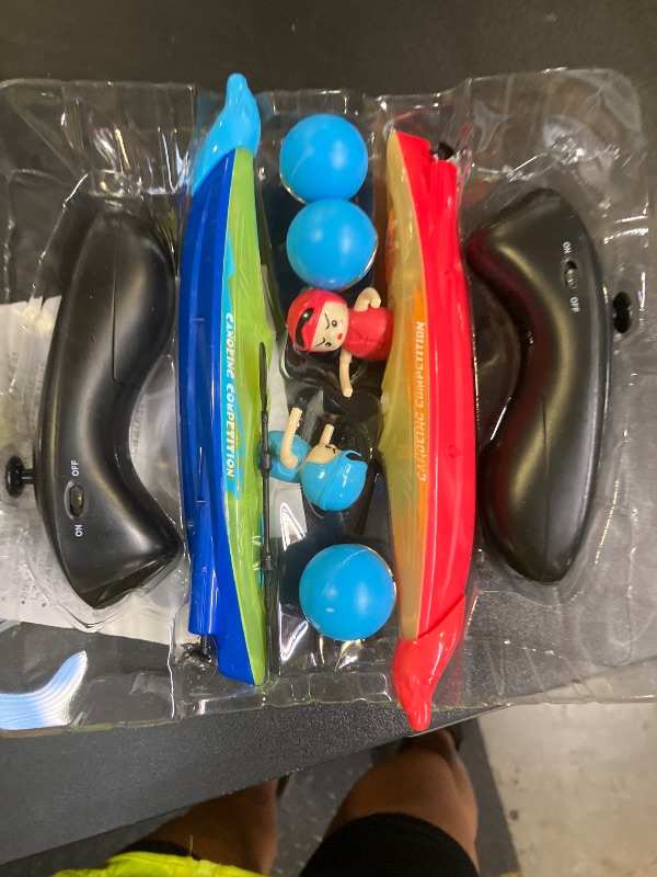 Photo 1 of SYMA RC Boats 2 Pack for Kids 8-12, Remote Control Kayaks with 3 Magnetic Balls, 40 Mins Playtime (1 Battery), LED Lights, Perfect Water Toys for Pool, Water Table and Bathtub