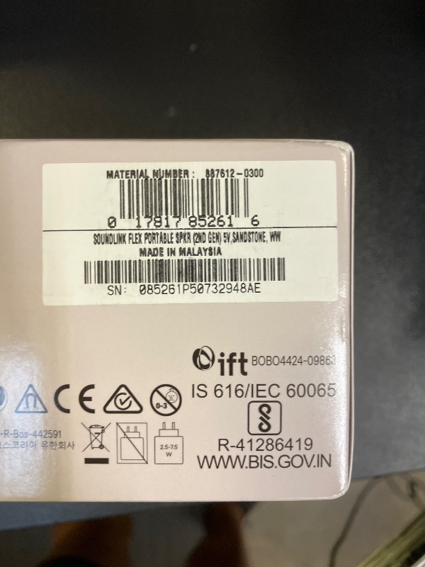 Photo 1 of Bose SoundLink Flex Portable Bluetooth Speaker (2nd Gen), Portable Outdoor Speaker with Hi-Fi Audio, Up to 12 Hours Battery Life, Waterproof and Dustproof, Sandstone
