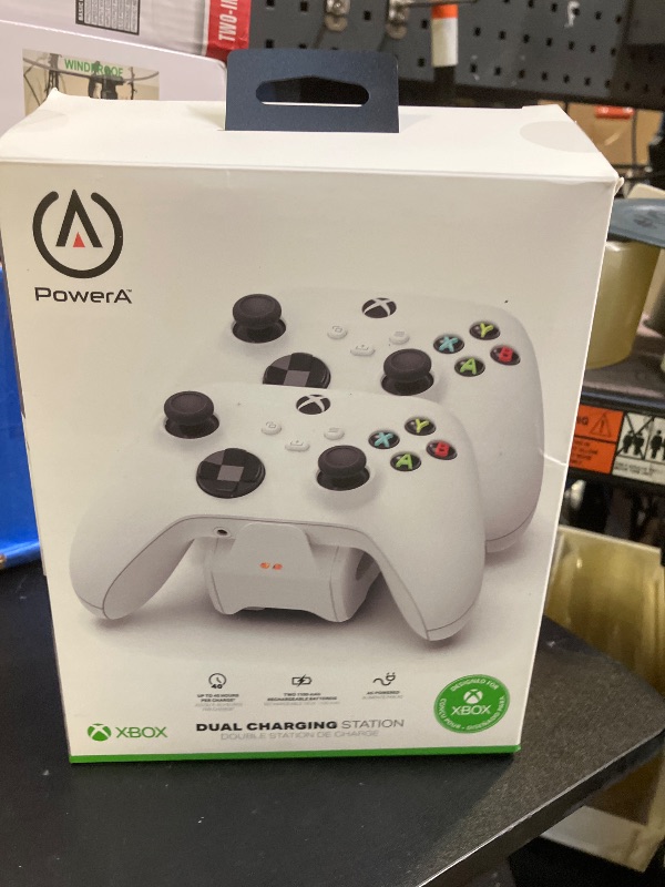 Photo 1 of PowerA Duo Charging Station for Xbox Series X|S - White, Wireless Controller Charging, Rechargeable Battery