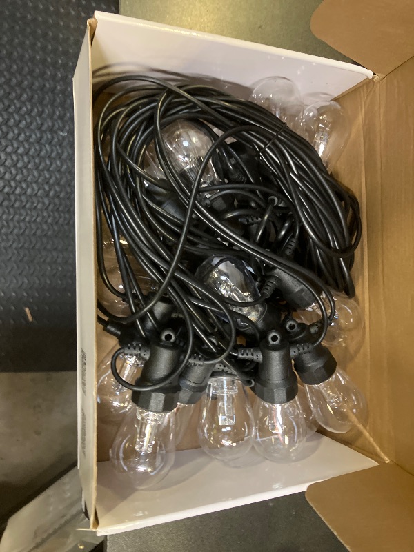 Photo 1 of Outdoor String Lights 50FT, Outdoor Lights for Patio with 20 Dimmable RGBW LED Bulbs, IP66 Waterproof Shatterproof, with APP Control & Remote, 24V Adapter Color Change,for Backyard Decor