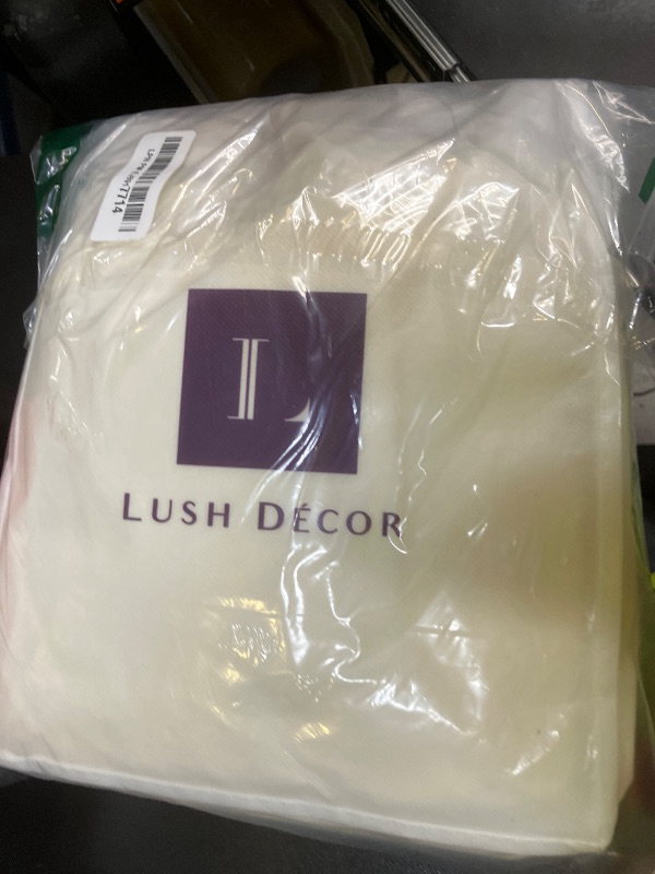 Photo 1 of Lush Decor Ruched Ruffle Elastic Easy Wrap Around Bedskirt, Twin/Twin-XL/Full, Ivory