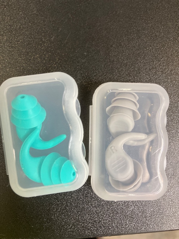 Photo 1 of Swimming Ear Plugs for Adults,3 Pairs Waterproof Reusable Silicone Swim Earplugs for Swimming Surfing Snorkeling Showering and Water Pool,Beach,Ocean (Adults & Teens 14+)