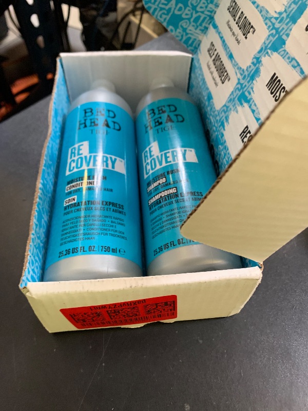 Photo 1 of Bed Head by TIGI Moisturizing Shampoo and Conditioner Set for Dry Hair, Recovery Hair Care with Prickly Pear Cactus Extract, Citrus Scented, 25.36 fl oz, 2 Pack