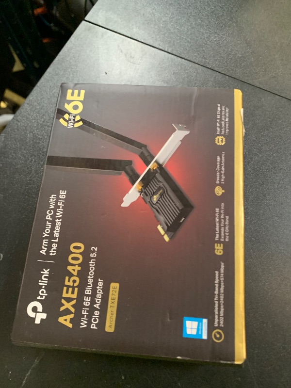 Photo 1 of TP-Link WiFi 6E Intel AX210 AXE5400 PCIe WiFi Card for Desktop PC - (Archer TXE72E), Bluetooth 5.3, WPA3, 802.11ax Tri Band Wireless Adapter with MU-MIMO, OFDMA, Ultra-Low Latency, for Windows 10,11
