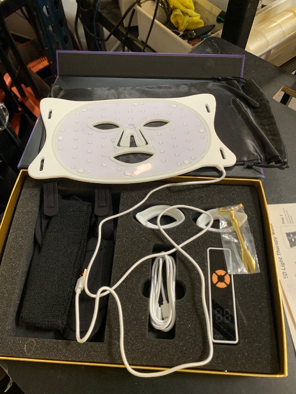 Photo 1 of Lovsheme Red Light Therapy for Face, LED Face Mask Light Therapy, Red Light Therapy Mask for Acne, Wrinkles and Skin Rejuvenation, 320 LEDS, 3 Modes, 10-Min Auto Off, Eye Protection Included