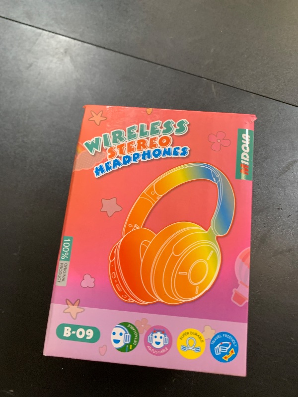 Photo 1 of MIDOLA Kids Headphones Bluetooth 5.3 Wireless Volume Limited 85/94dB Hearing Protection Over Ear,68 Hours Playtime Foldable Lightweight Headset with Built-in Mic for Toddler Child Travel School Pink