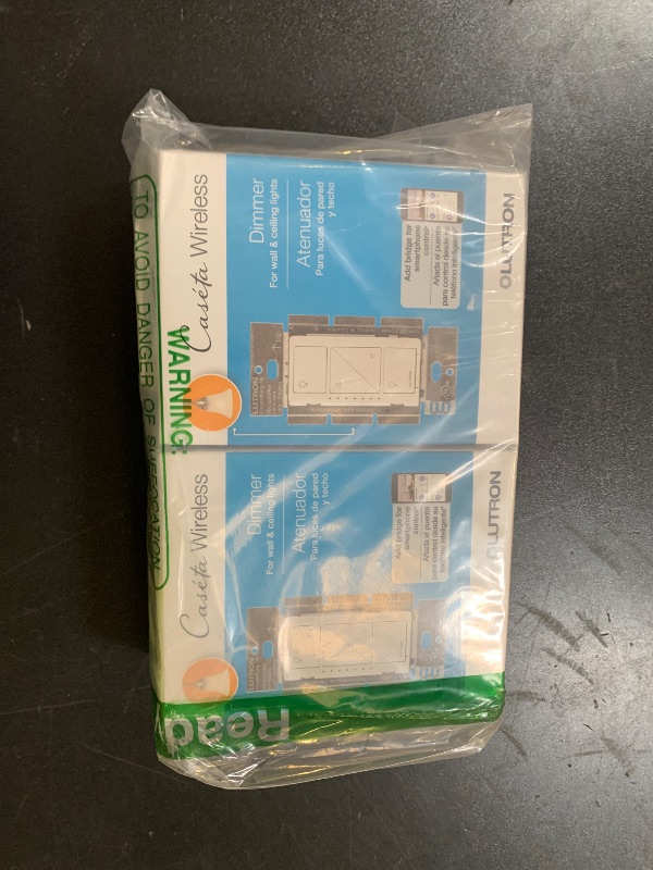 Photo 1 of Lutron Caseta Original Smart Dimmer Switch (Lutron Smart Hub Required), for LED Lights, 150 Watt, Single-Pole/3-Way, No Neutral Required, PD-6WCL-WH-2, White, 2 Pack