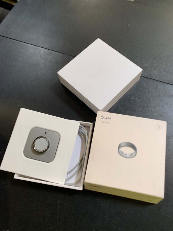 Photo 1 of Oura Ring 4 - Stealth - Size 11 - Smart Ring - Unique Sizing, Not Standard US Ring Sizes - Size First - Sleep Tracking Wearable - Heart Rate - Fitness Tracker - Up to 8 Days of Battery Life
