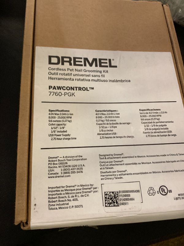 Photo 1 of Dremel PawControl 7760-PGK Dog Nail Grinder and Trimmer - Cordless & Rechargeable Pet Grooming Tool Kit - Safe and Humane for Dogs, Cats, and Small Animals